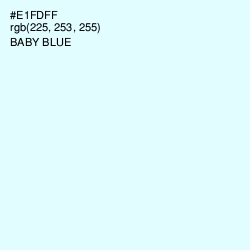 #E1FDFF - Baby Blue Color Image